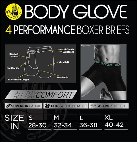 Calzoncillos deportivos transpirables Body Glove pack de 4 multicolor 6