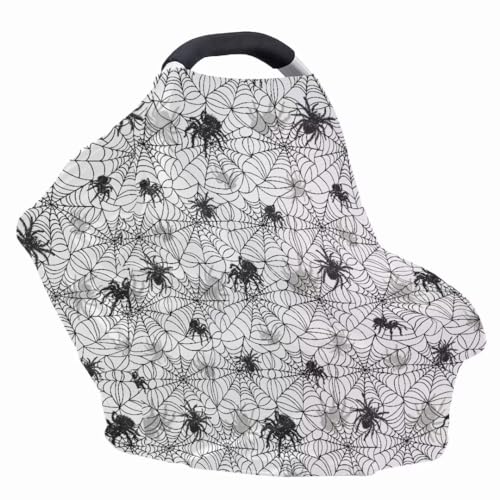 Image of Coldinair Spider Web Multifunctional Nursing Cover Multi Use Cover for Baby Car Seat Canopy Shopping Cart Cover,Stroller Cover