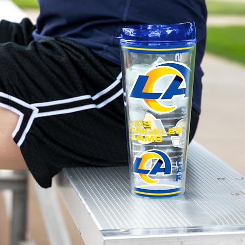 Image of Rico Industries NFL Football Los Angeles Rams Double Wall 20oz Tritan Tumbler