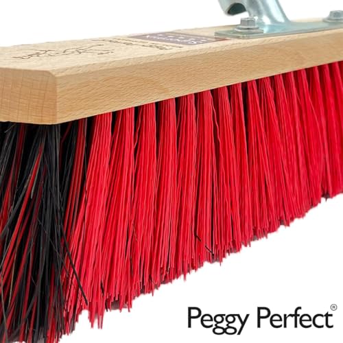 Peggy Perfect Straßenbesen, Saalbesen 40cm mit 1,50m langem, Ø2,8cm Holzstiel. Premium Supermix Borsten - robust & nassfest. Patentiertes Stielhaltesystem „Schraubfix Plus“. – Bild 6