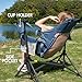 Portal Hammock Camping Chair, Portable Outdoor Swinging Chairs with Adjustable Back and Height for Lawn, Backyard, Patio, Supports 400 lbs, Breathable Mesh High Back, Blue