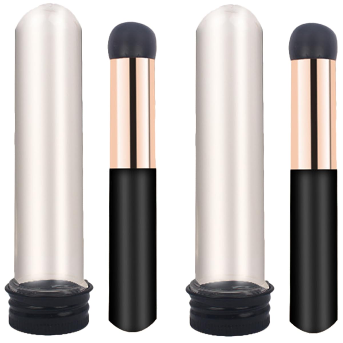 VICASKY Lip Brush for Lipstick Balm 2pcs Silicone Lip Makeup Brush Round Tip for Women's Makeup