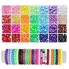 LIS HEGENSA 28 Color DIY Crafts Gifts for Girls Beading Kits, 1200PCS Pony Beads Bracelet Making Kits with Decorative Beads and Charms, Craft Supplies for Children, Adults, Girls #1