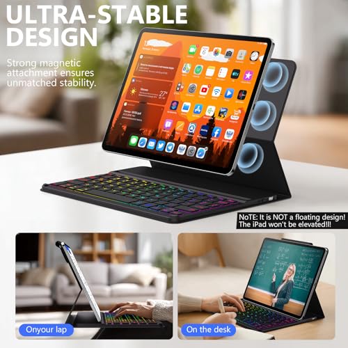 Image of Keyboard Case for iPad 11th (A16) & 10th Generation，Ultra-Light Keyboard with Multi-Touch Trackpad - Backlit Keys,Adjustable Stand Case for iPad 11 inch 2025&10th Gen 10.9 inch
