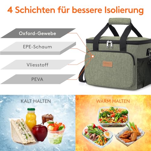 Lifewit Kühltasche klein, Isolierte Cooler Bag, Lunchtasche 9L 12 Dosen – Ansicht 2