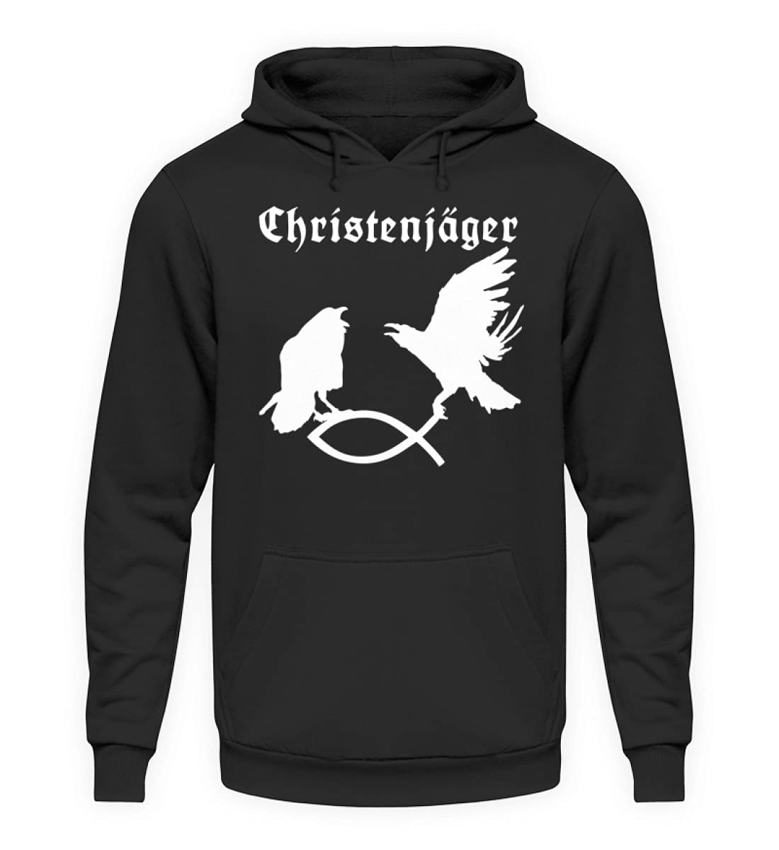 Sweat à capuche unisexe Hugin et Munin noir taille L - 3
