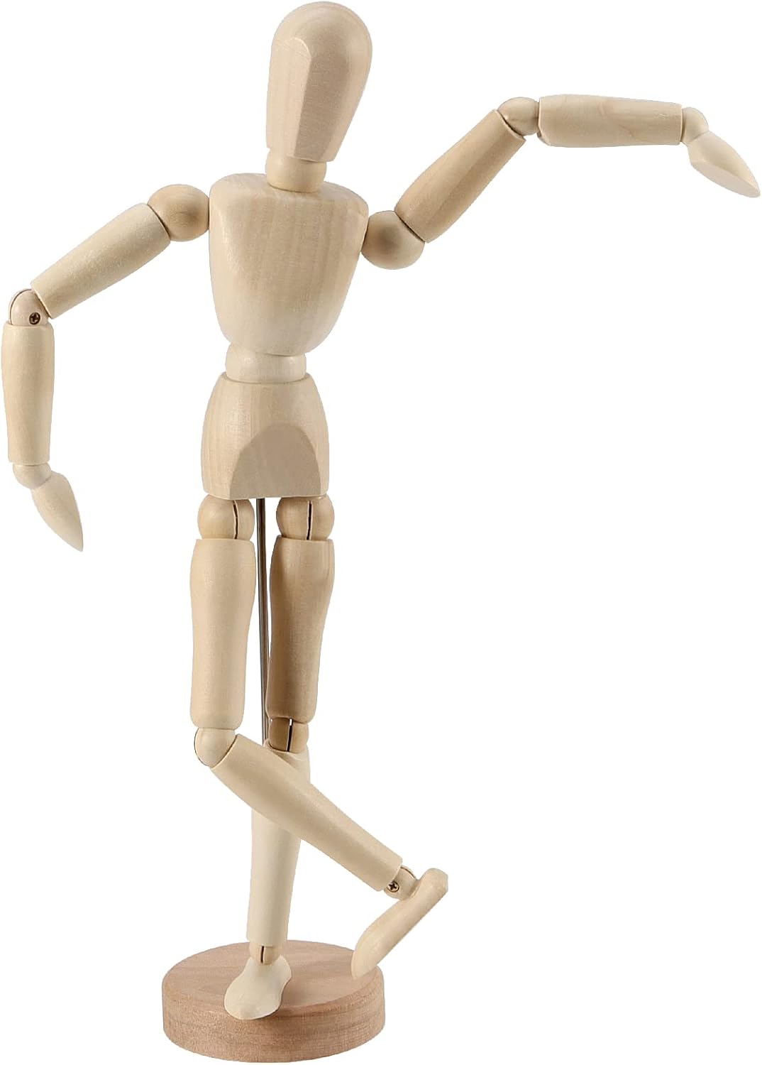 JOIKIT 4 Pack 8.5 Inch Wooden Artists Model, Wooden Art Mannequin Articulated Mannequin with Stand and Posable Body, Movable Wooden Manikin for Drawing The Human Figure