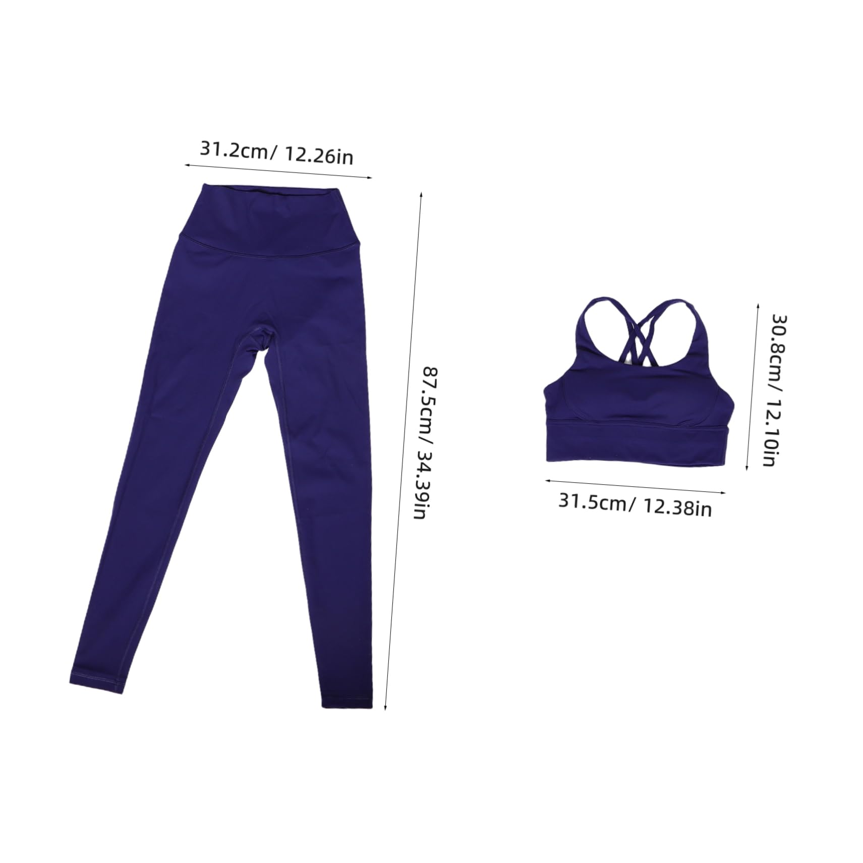 1 Leggings Und Sport- Für Frauen Hochbund Yoga-Leggings Atmungsaktive Workout-Hosen Für Fitness Laufen Und Gym Cross-Back Design Nachtmeerfarben