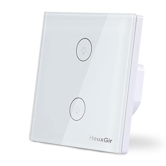WiFi Smart Light Switch, Touch Capable Light Switch with Smart Life Tuya App, Alexa and Google Home, Zero Conductor Required (DKG2)