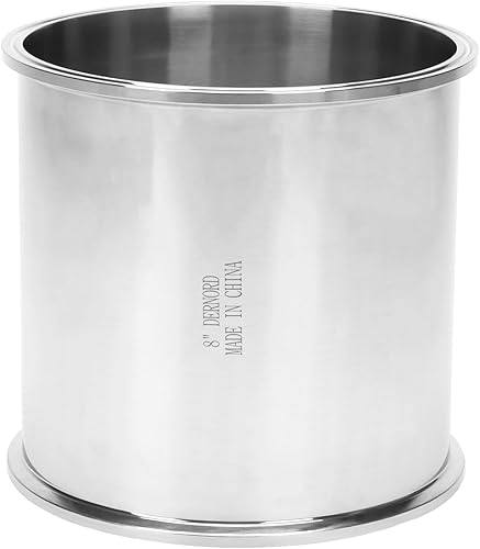 DERNORD Tubo de carrete sanitario con extremos de abrazadera, tubo redondo sin costuras de acero inoxidable 304 con brida de virola de triple