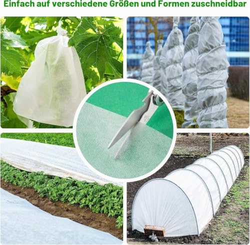OAHAO Gartenvlies Frostschutz Pflanzendecke 40g/m² Vliesstoff Gartenbau Vlies Winterschutz für Pflanzen… – Ansicht 5