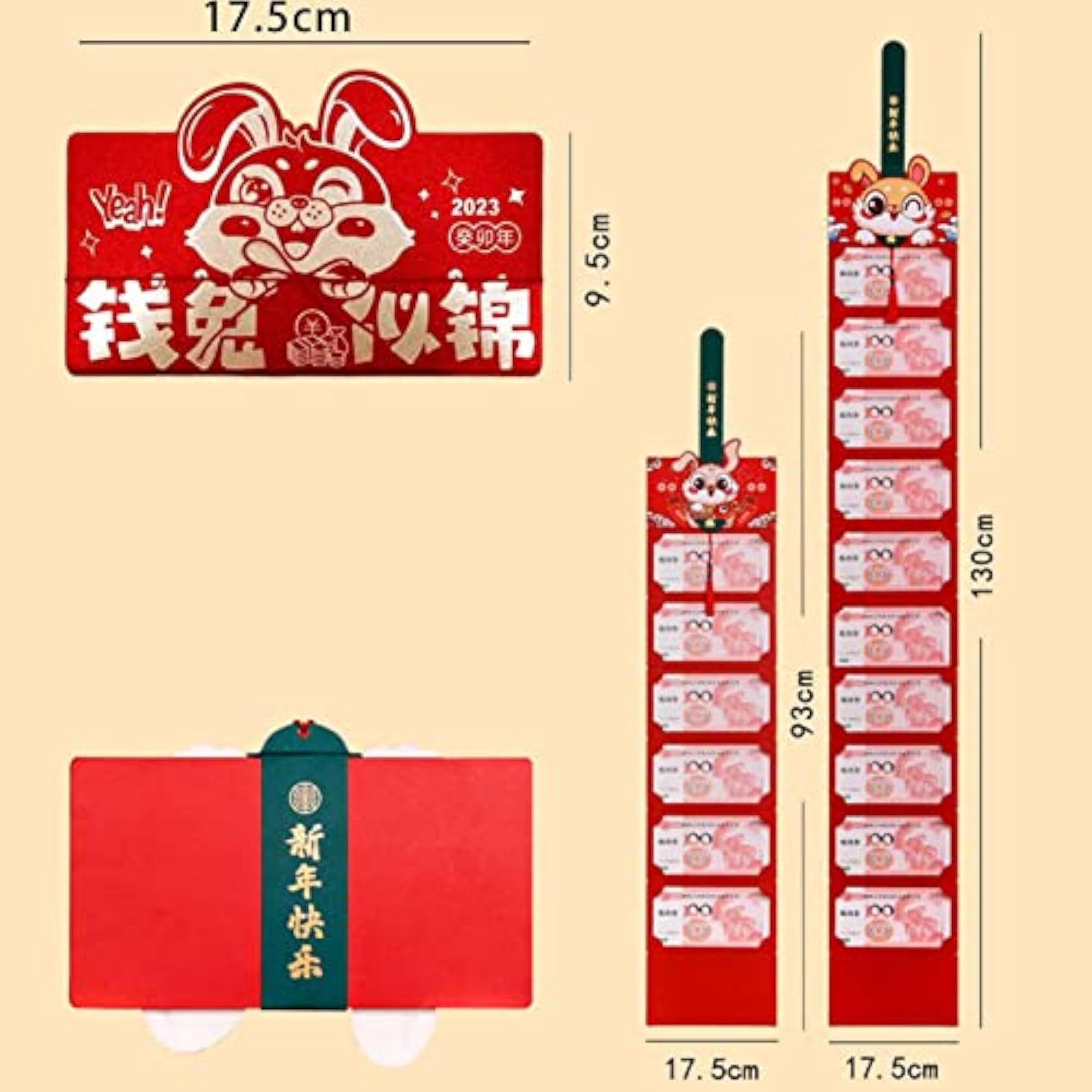 Chinese New Year Money Envelope, Rabbit Year Style F
