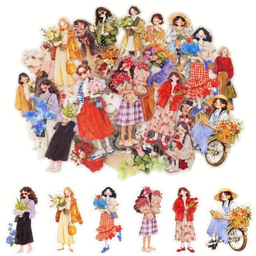 Image of Natural Flower Stickers for Scrapbooking (61)
