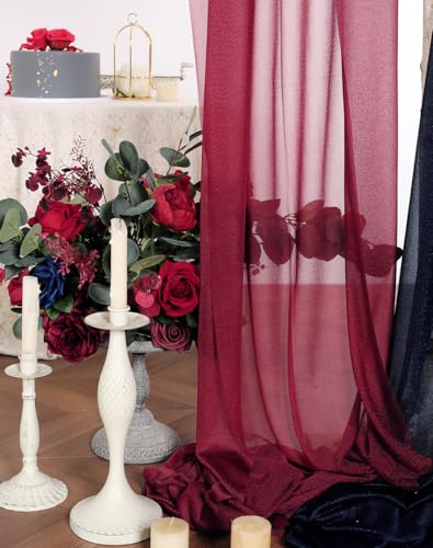 2 Paneles Tela Vaporosa 30ft para Arco de Boda miniatura 5
