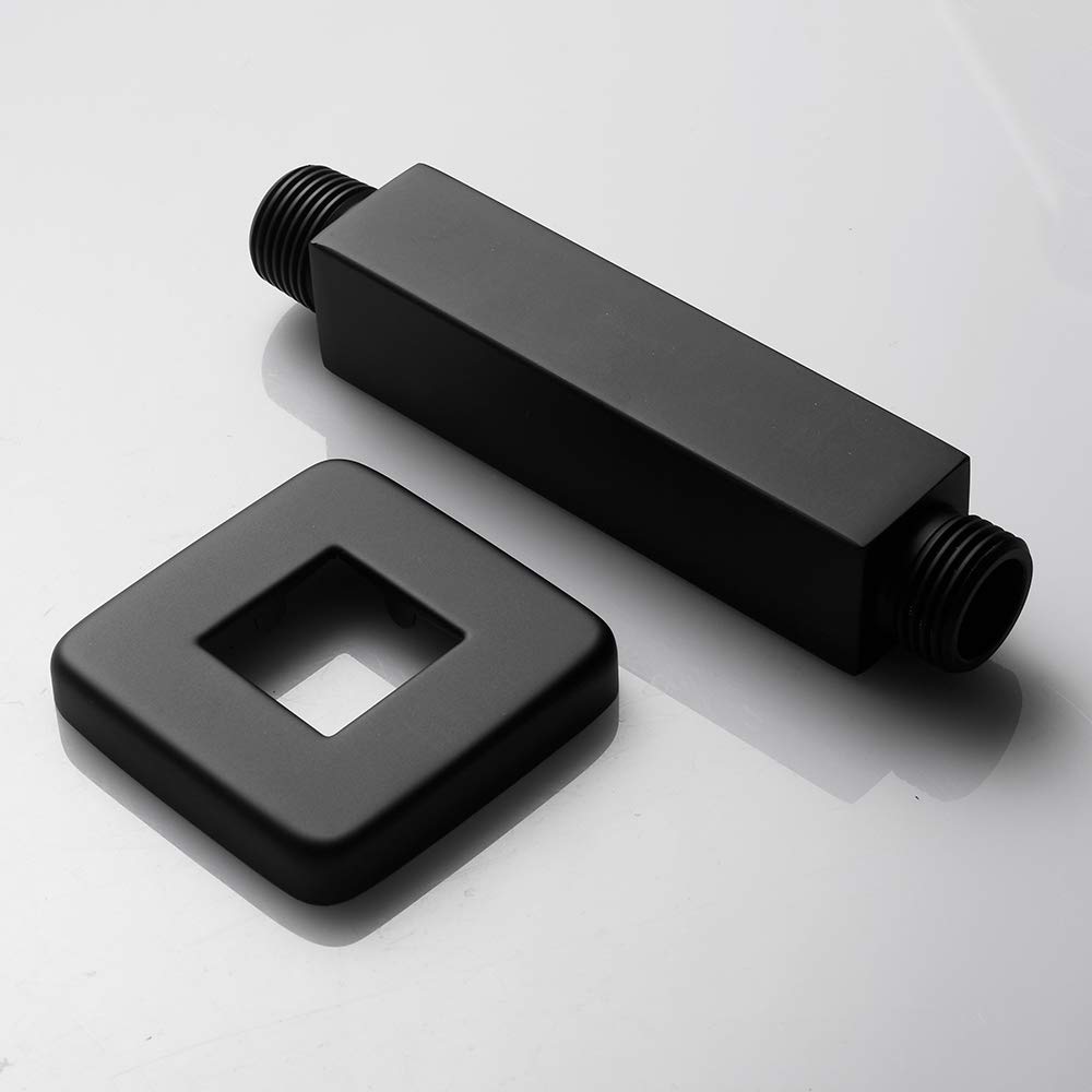 Deckenmontierter Duscharm 40,6 Cm – Edelstahl, Mattschwarz, Für Regenduschkopf