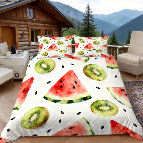 Housse de couette 240x260 imprimé fruits pour une chambre lumineuse et fraîche - 2