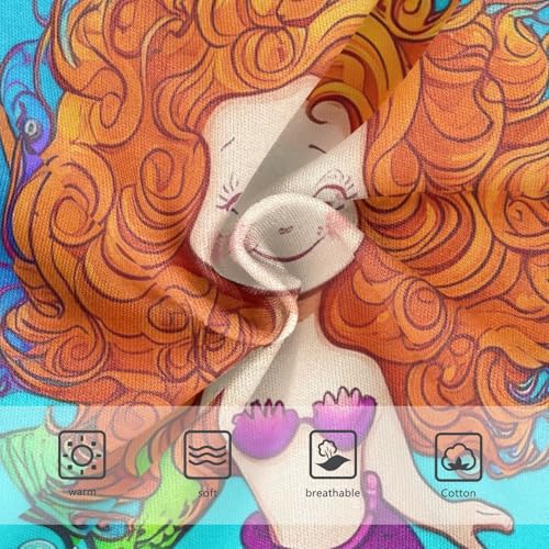 Cute Underwater Mermaid Blue Girl Panties Cute Toddler Girls Underwear Cotton Florals Undies Kids Briefs 2t3