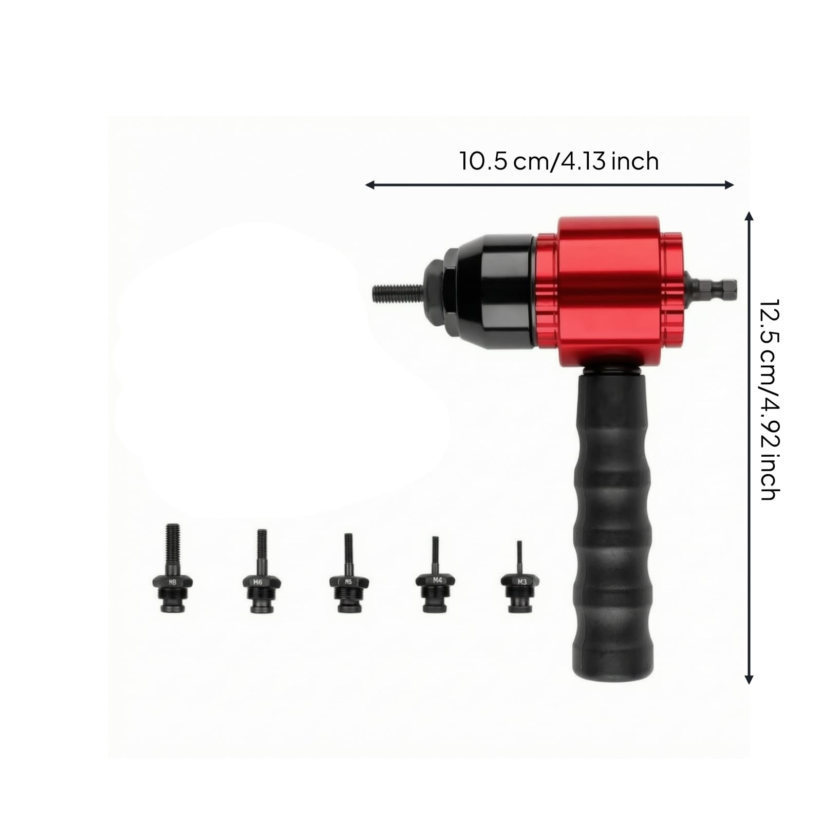 LOVIVER Remachadora para Taladro Cómodo | Resistente, Herramienta Tuerca Remache con Estuche, Portátil, Herramienta Tuerca Remache, para Garaje, Mecánicos