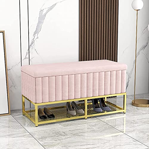 Banc de rangement de chaussures de luxe 60cm en métal moderne - 3