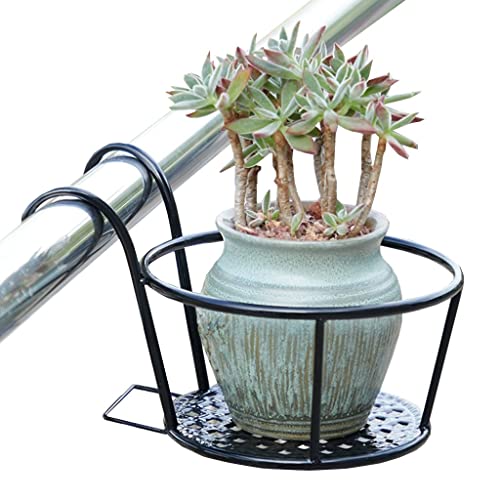 Vasi e Accessori per Piante Alzata per Fiori da Balcone Confezione da 3 Supporto Decorativo per Vasi da Giardino Portafiori per Recinzione in Ferro Battuto Interni Ed Esterni Supporto per Fioriera da