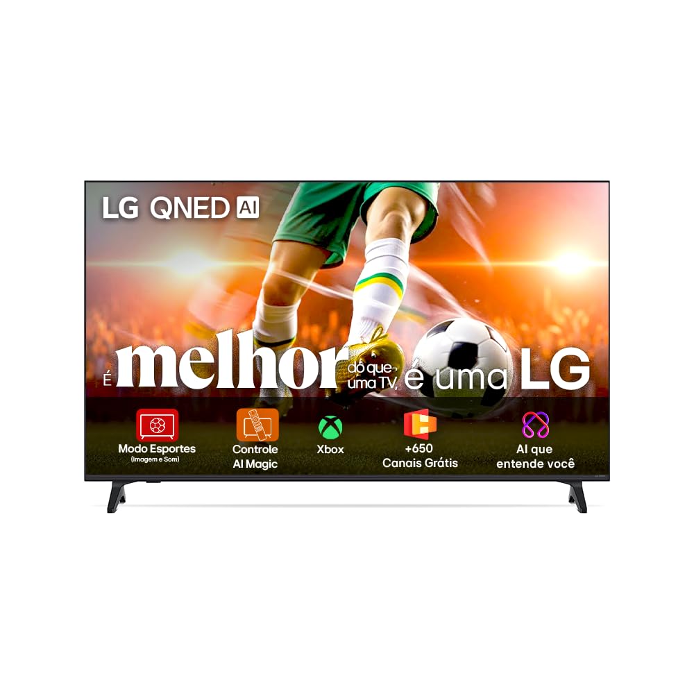 Smart TV 4K 50" LG QNED 50QNED70 Processador α7 AI Ger8 4K Super Upscaling Google Cast Alexa Integrado Controle AI Smart Magic WebOS 25