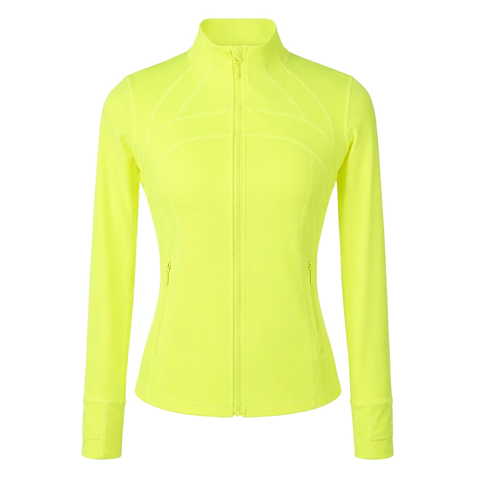 Eiskunstlauf Jacke Damen Teen Full Zip Training Eisbahn Warm Up | Stretchjacke mit Stehkragen, Vollreißverschluss, Reißverschlusstaschen, Formnähten und Rückenpanel fürs Training