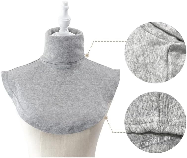 Joyci Fashion Turtleneck False Collar Winter Unisex Cotton Simple Dickey Collar - Image 5