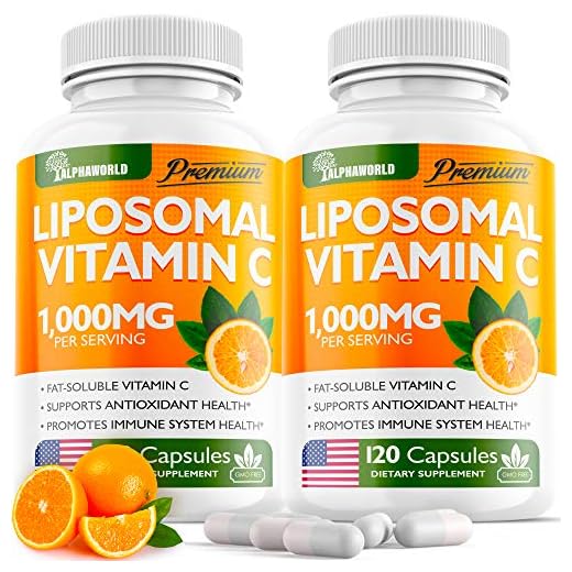 (2pack | 240 Capsules) Liposomal Vitamin C 1000mg - High Аbsоrptiоn Fat Soluble Аscоrbic Acid - Supports Immunе System - Collagen Booster - Anti Aging Skin Effect - Made in USA