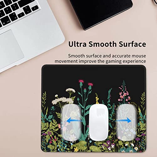 Bzu Garden Flowers Mouse Pad,Small Mouse Pad With Stitched Edge For Gaming, Mouse Mat Square Waterproof Mouse Pad Non Slip Rubber Base Landscape Mousepads For Office Laptop, 10"X8" Inch #TOP4