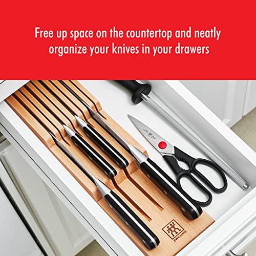 Image of ZWILLING Pro 7-pc Knife Block Set with In-Drawer Knife Tray