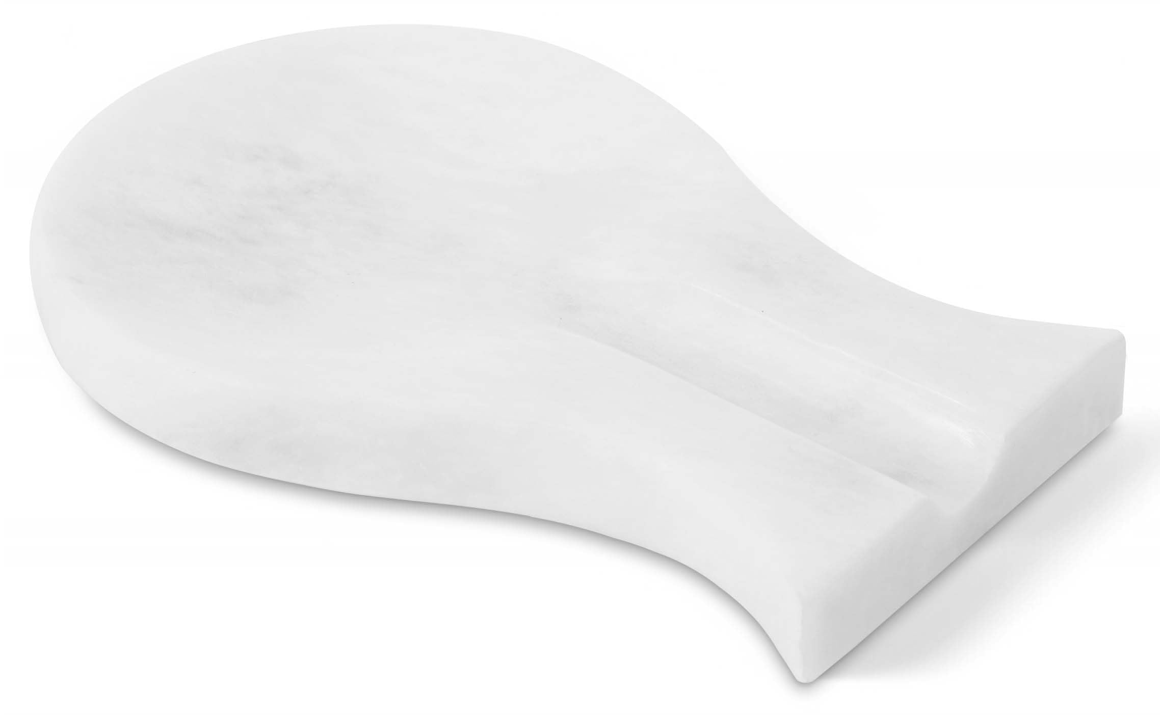 Radicaln Marble Spoon Rest White Spatula Ladle Fork Handmade Utensil Rest - Spoon Rests Keeper Kitchen Organizer - Chef Cooking Helper Tool Countertop Spoon Holder