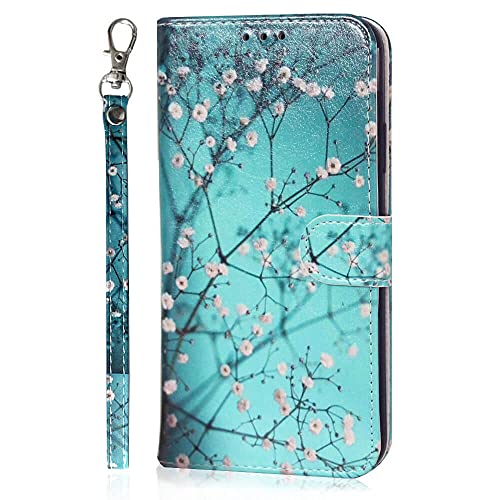 Jancalm I PHONE 12 CASE 6.1 2021 Compatible With Iphone 12 Wallet Case/Iphone 12 Pro Wallet Case, Floral Pattern Pu Leather [Wrist Strap][Card/Cash Slots] Stand Feature Flip Cases Cover thumb #7