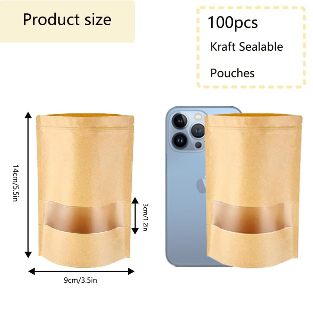 Sachet Kraft Avec Fenêtre Refermable Alimentaire | Locaux: Matériel, Fournitures Au Maroc