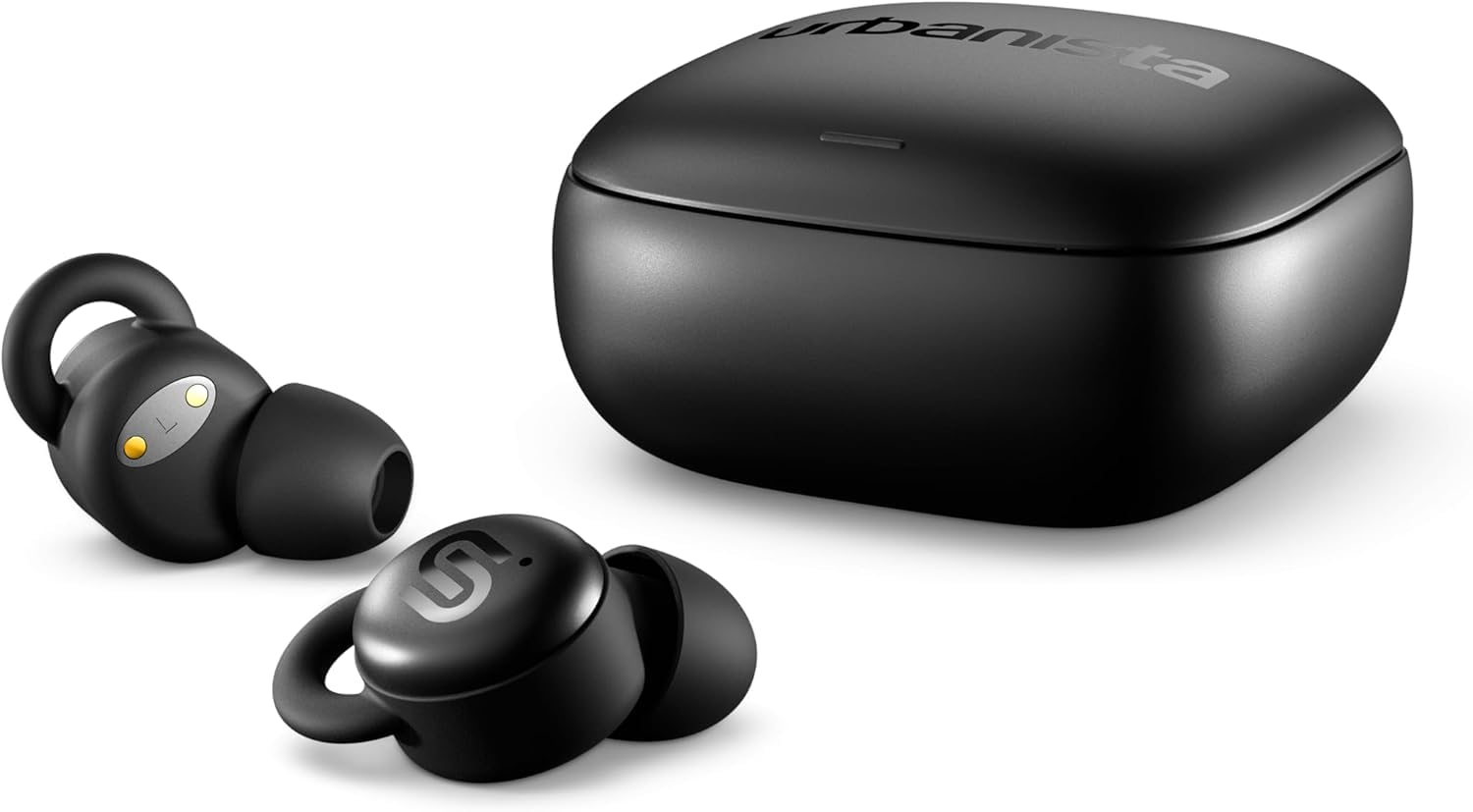 Urbanista Mini Schlafkopfhörer Sleep Earbuds, Geräuschblockierung Ohrhörer, Seitenschläfer, 27h Wiedergabe, Einstellbare Sleep-Timer, Bequemes flaches Design, Bluetooth 5.4, 3 EQ-Modus, Porto