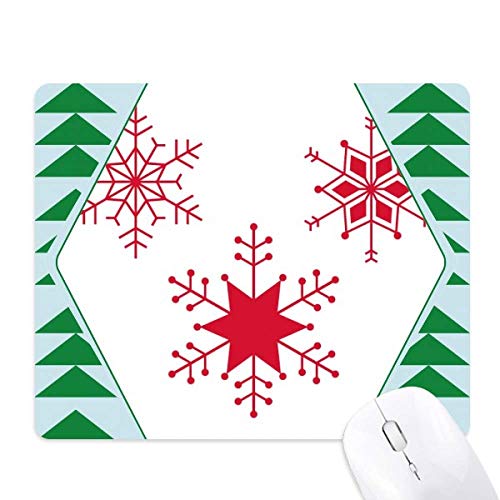 Tapis de souris antidérapant Noël flocon rouge pour éviter les glissements sur le bureau