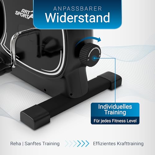 Juskys Pedaltrainer Sportivo - leiser Heimtrainer, Fitnessgerät, Senioren, Armtrainer, Beintrainer, Mini Fahrrad für Zuhause