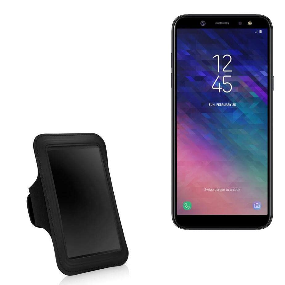 BoxWave Case Compatible with Samsung Galaxy A6 (2018) - Sports Armband, Adjustable Armband for Workout and Running for Samsung Galaxy A6 (2018) - Jet Black