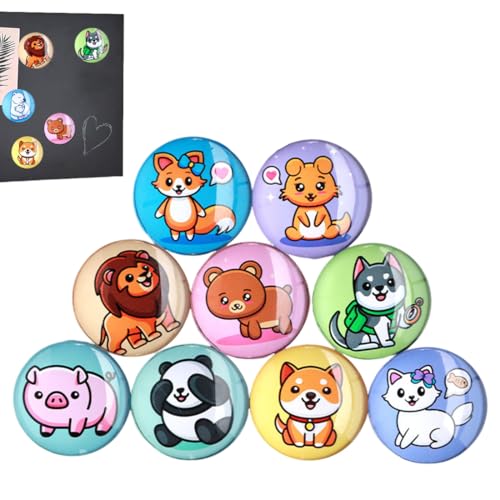 UEAVOID 9 pezzi magneti decorativi colorati per frigorifero, lavagna, cucina e ufficio, magneti forti, magnete da frigo