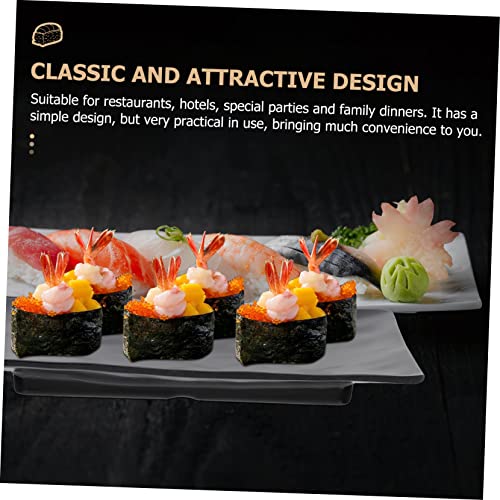 Set 2 Platos Rectangulares para Sushi Melamina Negro miniatura 7