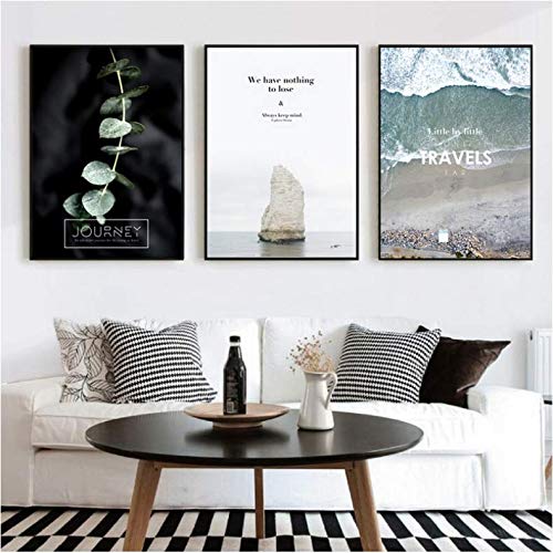 Affiche de paysage marin voyage pour décorer un salon contemporain