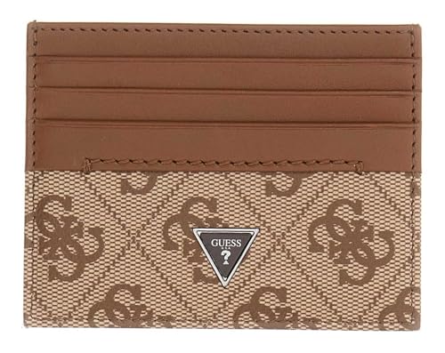 GUESS Porte-Cartes Milano en cuir beige au bureau comme en voyage d'affaires