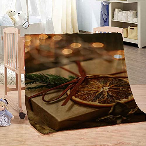 Couverture flanelle microfibre haut de gamme avec impression 3D tranches de citron - 4
