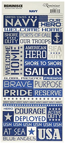 REMINISCE Signature Series Military Stickers, Navy Quote