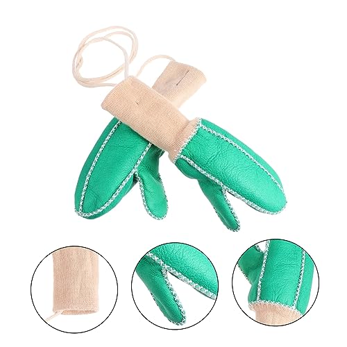 VALICLUD 2 Pares Luvas De Esqui De Pele De Carneiro Luvas De Esqui Para Crianças Luvas De Ciclismo L