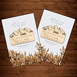 Mountain Wooden Save The Date Wedding Magnets Wood Wedding Magnets Wedding Favors Custom Wood Magnet with Cards Mountain Wedding M2