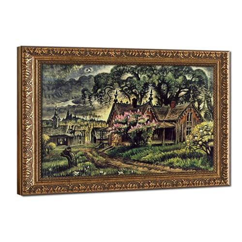 Cadre à suspendre Charles Burchfield pour habiller un mur vide avec une toile vintage