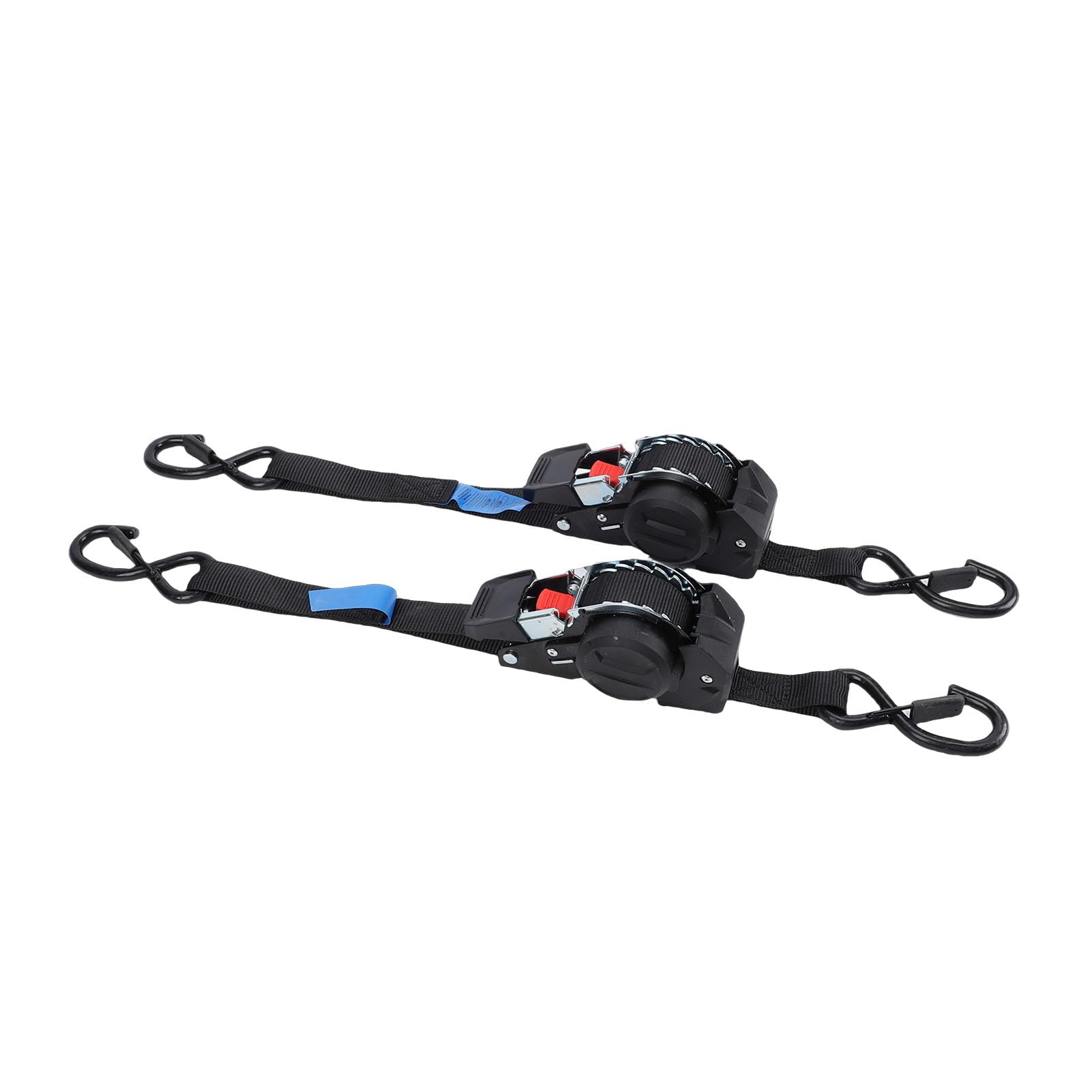 Automatische Ratschengurte, 2,5 M, 1760 Lbs, Robuste, Selbsteinziehende Zurrgurte mit Innovativem Rückzugsmechanismus für LKW-Anhänger, Motorräder, ATV, Motorboote, Stabile