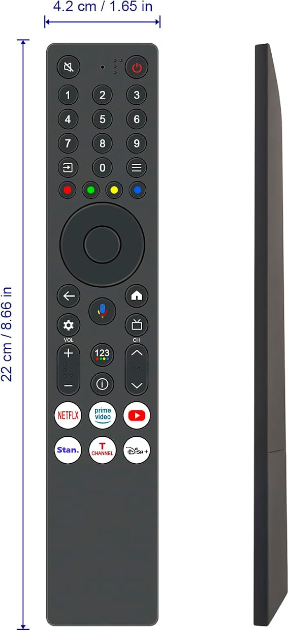 Replacement Voice Remote Control Fit For TCL 75P6K-UK 75 4K Ultra HD, TV