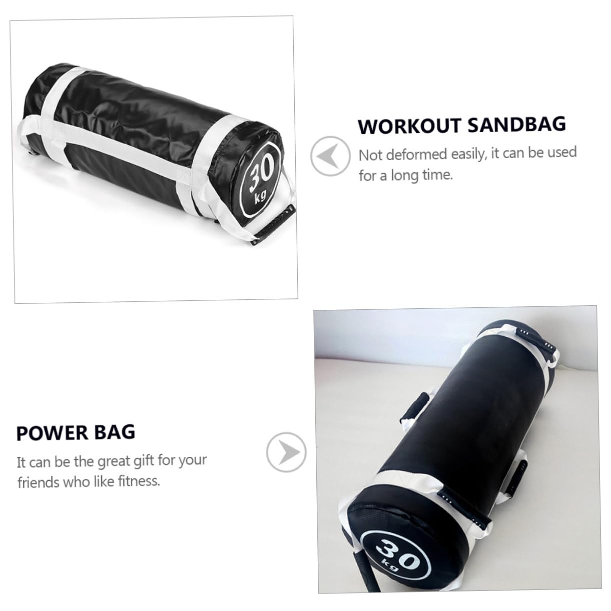 Yardwe Bolsa de Entrenamiento Fitness con Asas Saco de Rellenable de Duradero para Ejercicios de y Resistencia Gimnasio y