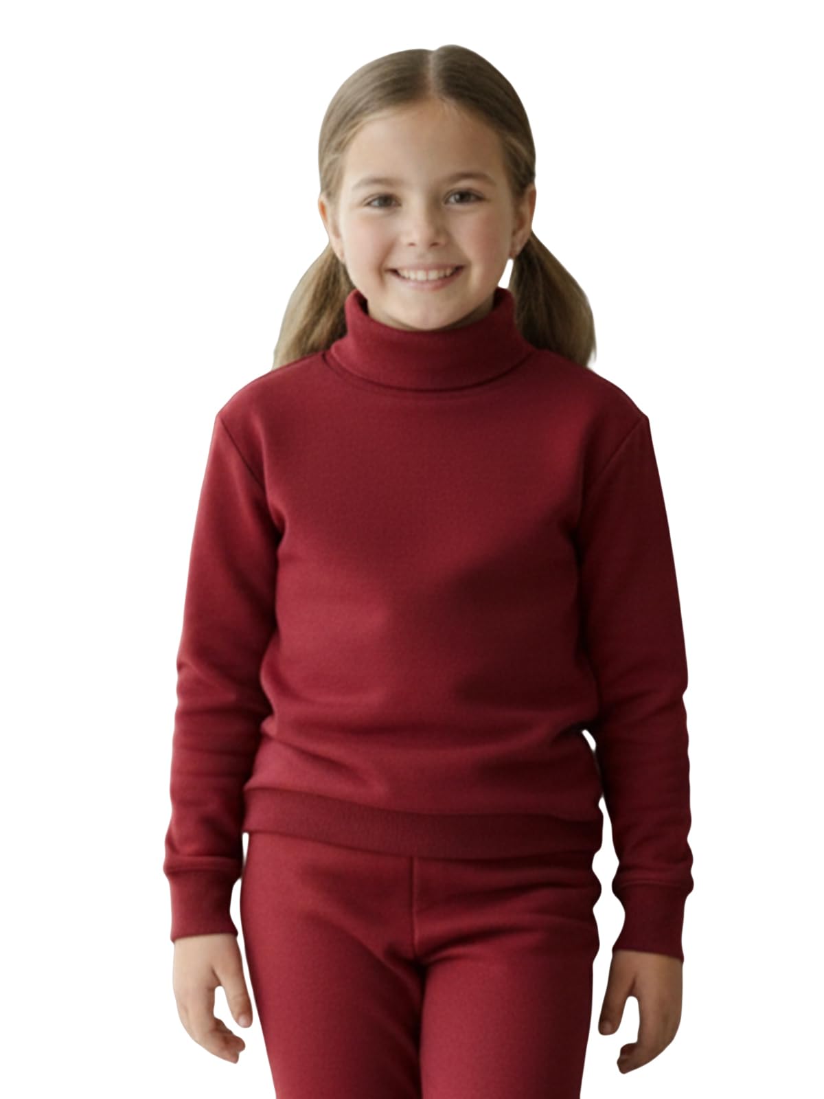 Lux Cottswool Girl's Full Sleeves High Neck Thermal Top | Thermal Vest for Girls-image-12